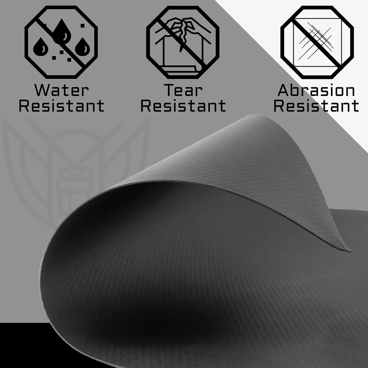~ 1680 Denier PVC Backed Ballistic Nylon ~ Industrial Grade PVC Coating Application ~ Abrasion Resistant ~ Water Proof ~ 59" Width by 36" ~ 1 Yard ~ Black