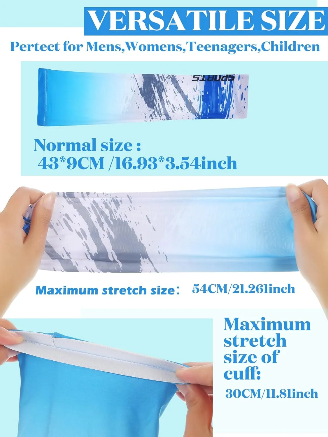 10 Pairs Sun Protection UV Arm Sleeves Cooling Anti Slip Compression Sleeves Sports Polyester Cycling Covers