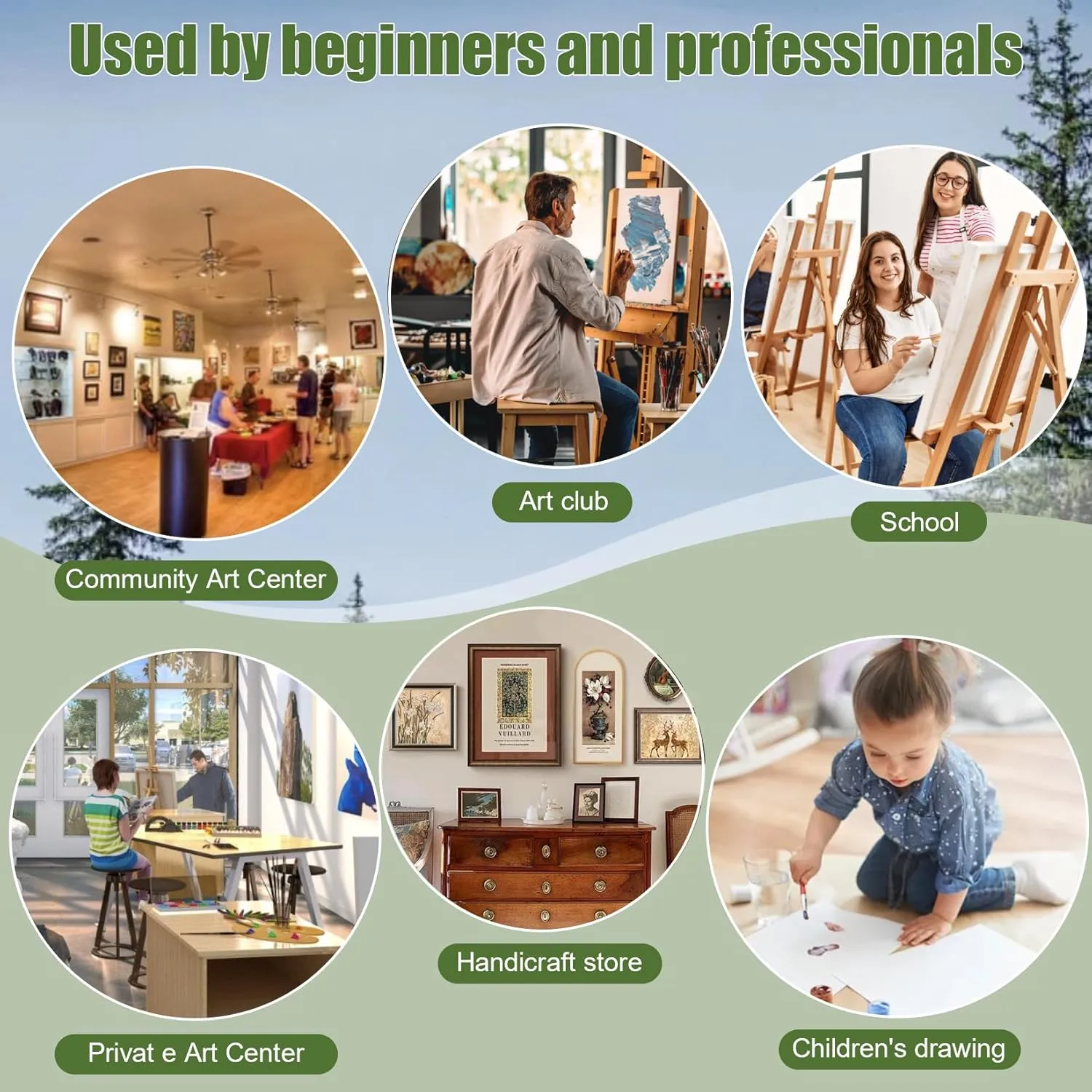 12 Value Pack Stretched Canvases for Painting, Multi-Size (5x7, 8x10, 9.5x12, 11x14 in), 100% Cotton Blank Canvases, Acid-Free for Oil,Acrylic Paint, for Beginners & Pros, Kids & Artists