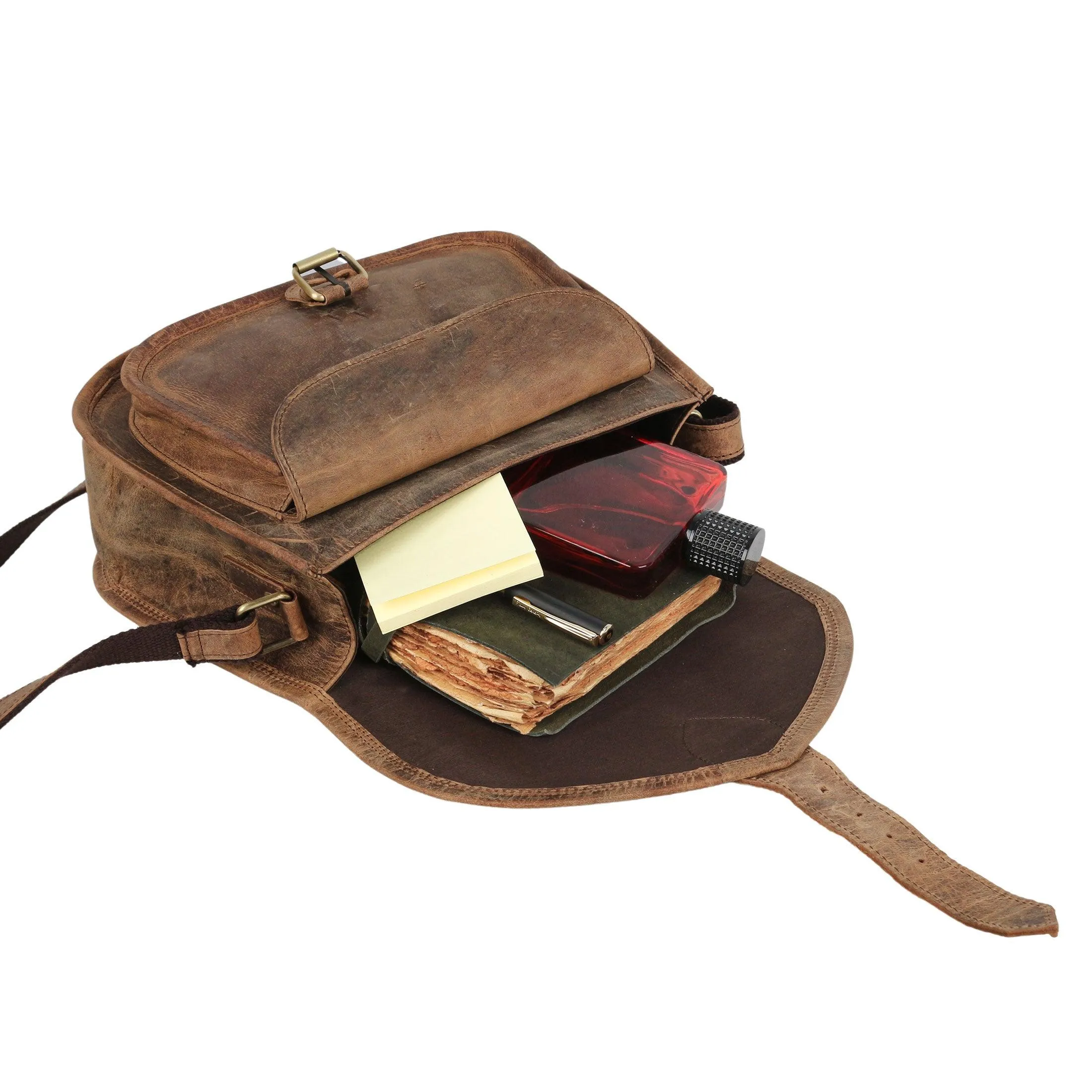 12" Leather Crossbody Bag – Women's Purse, Tote, Satchel & Shoulder Bag