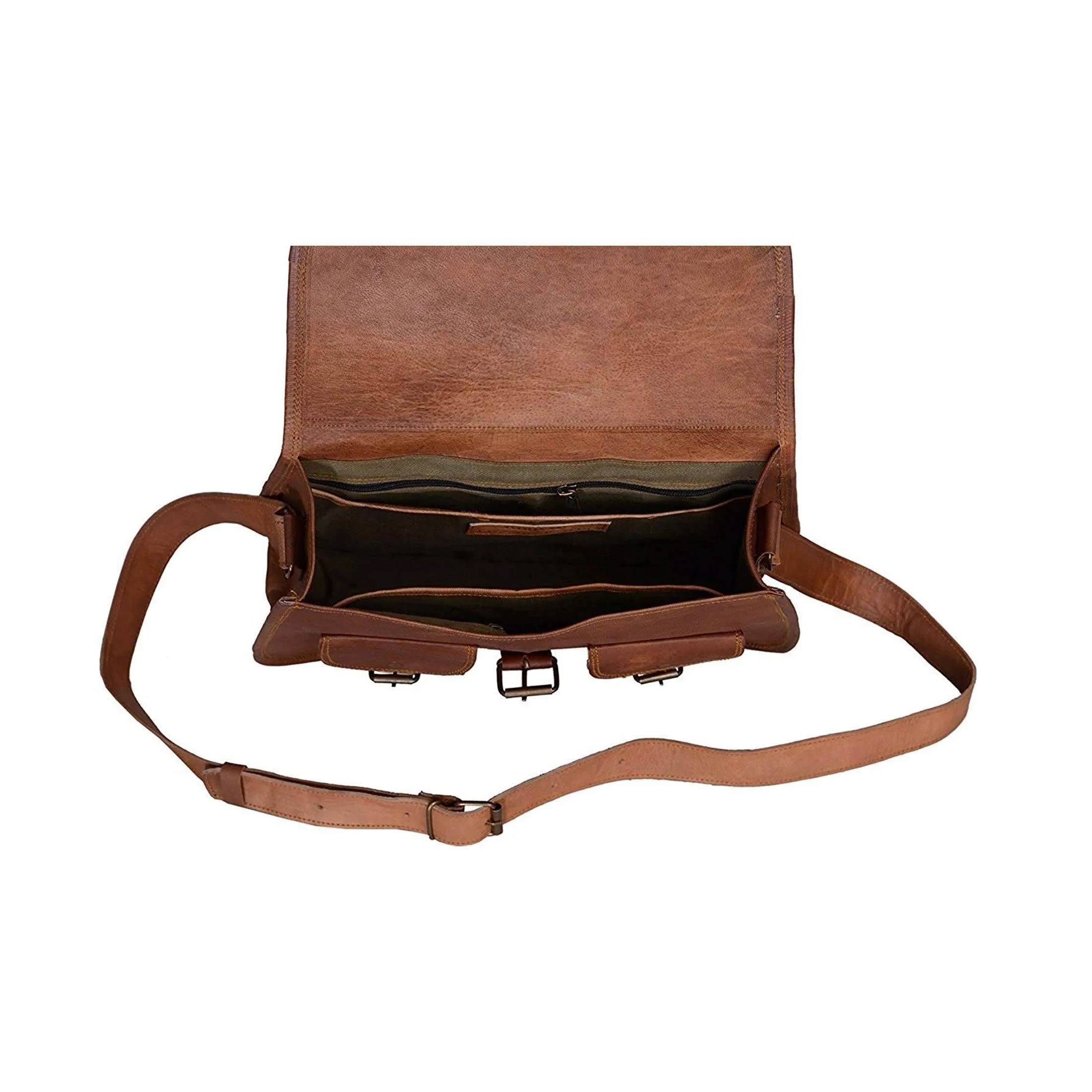 14" Genuine Leather Purse – Women's Shoulder Bag, Crossbody & Tote