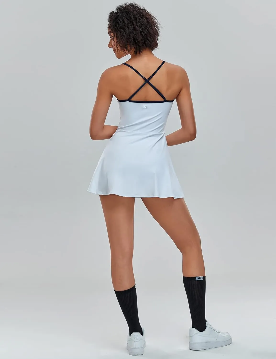 1a1a Women’s Tennis Golf Dress with Shorts Pockets Sleeveless Workout Sports Athletic Dresses