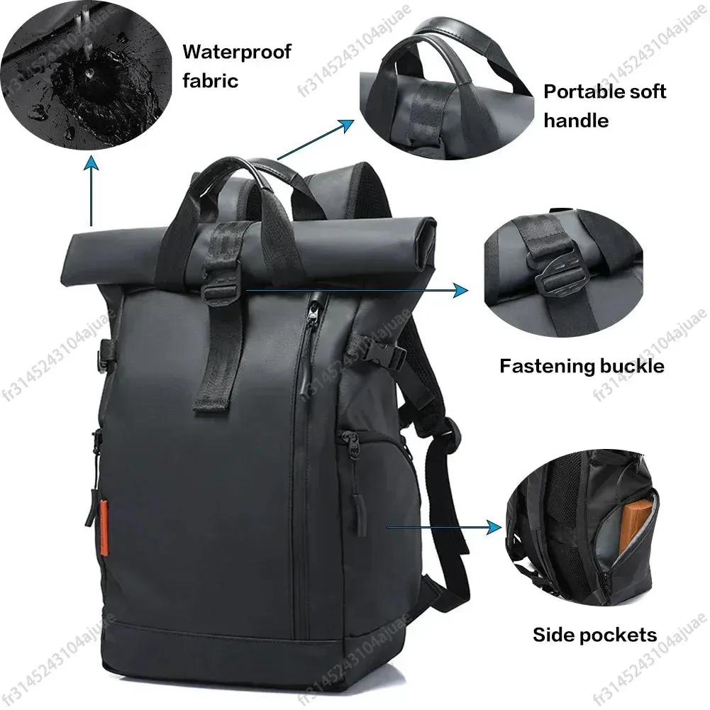 2025 New Men Large Capacity Casual Riding Laptop Backpack Multifunction