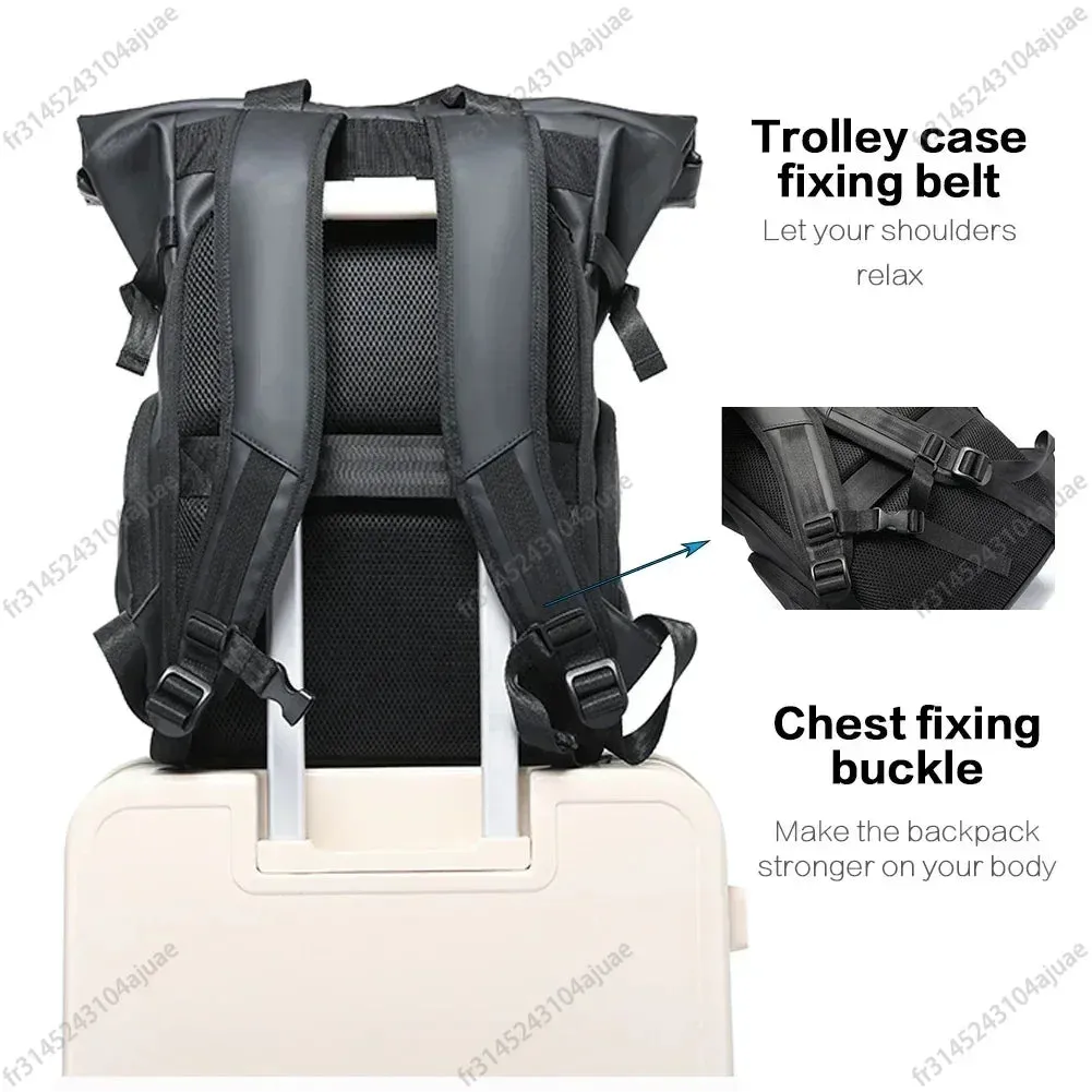 2025 New Men Large Capacity Casual Riding Laptop Backpack Multifunction