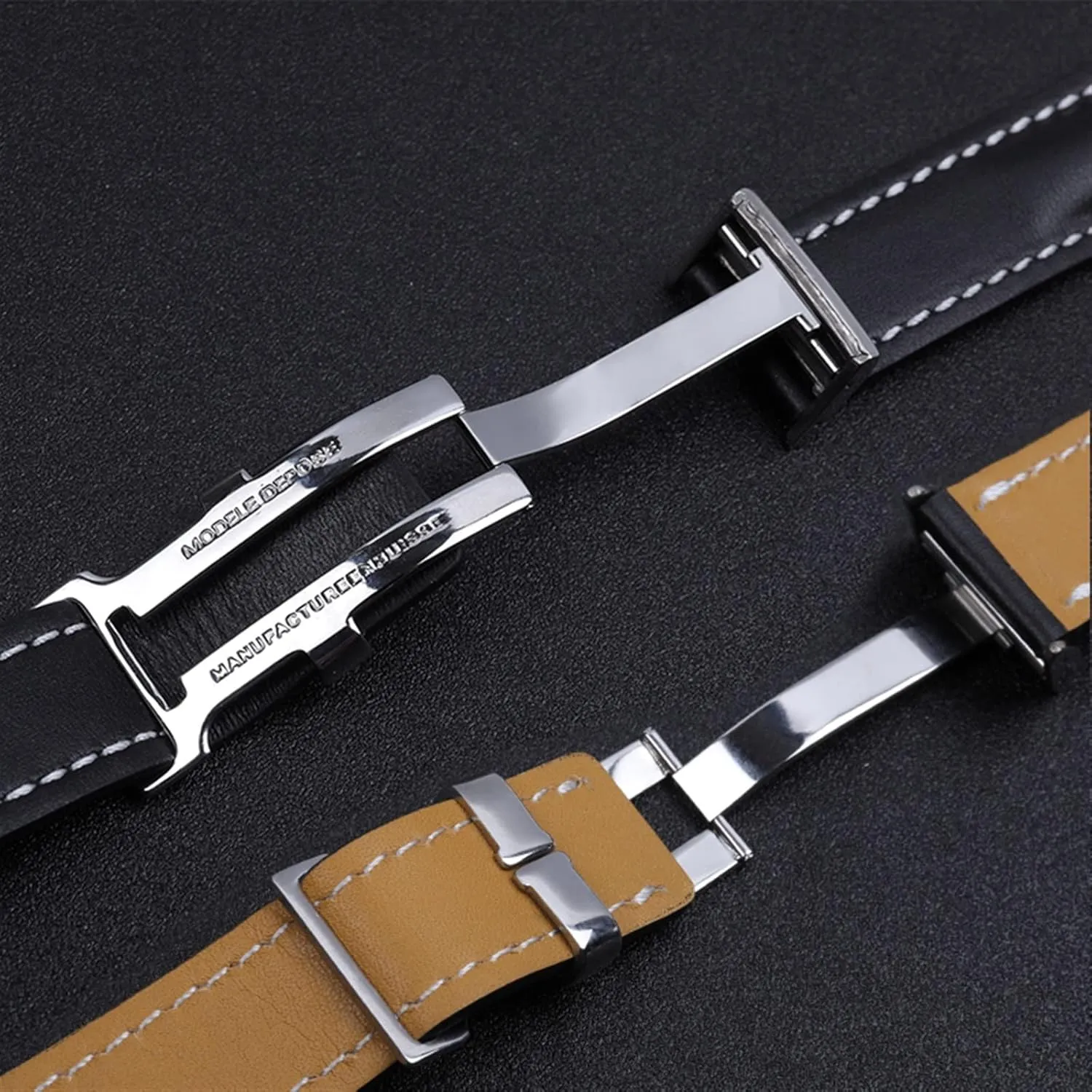 22/24mm Fit for Breitling Strap Italy Genuine Leather watch band Premier B01 Colt Chronograph Avenger AVIATOR 8 316L buckle