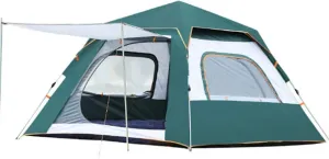 3-4 Person Lightweight Backpacking Tent, Quick Opening Waterproof Outdoor Tent for Hiking, Portable and Breathable