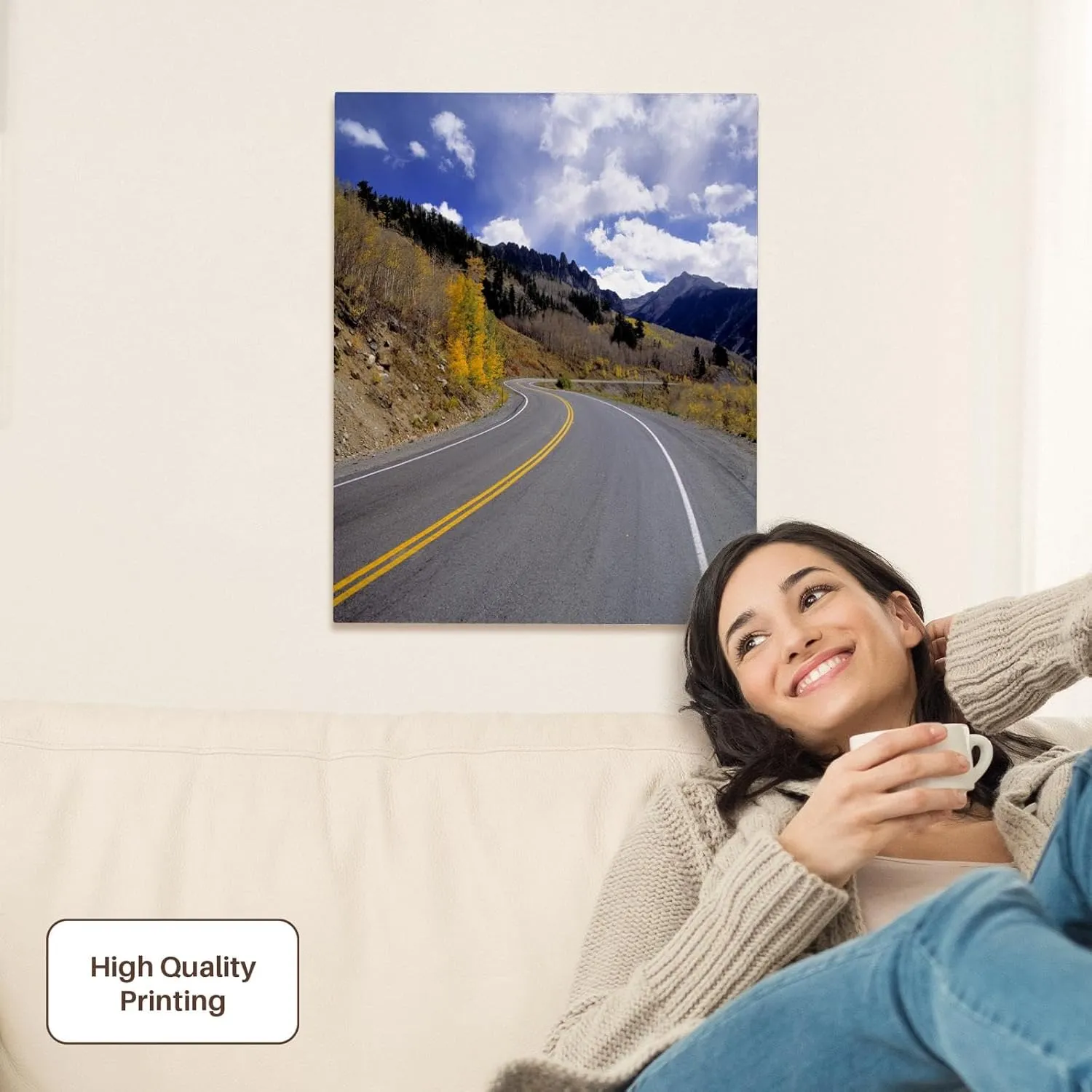 3dRose, CO, Telluride, Scenic mountain roadway - US06 RER0009 - Ric Ergenbright, Museum Grade Canvas Wrap 16x20