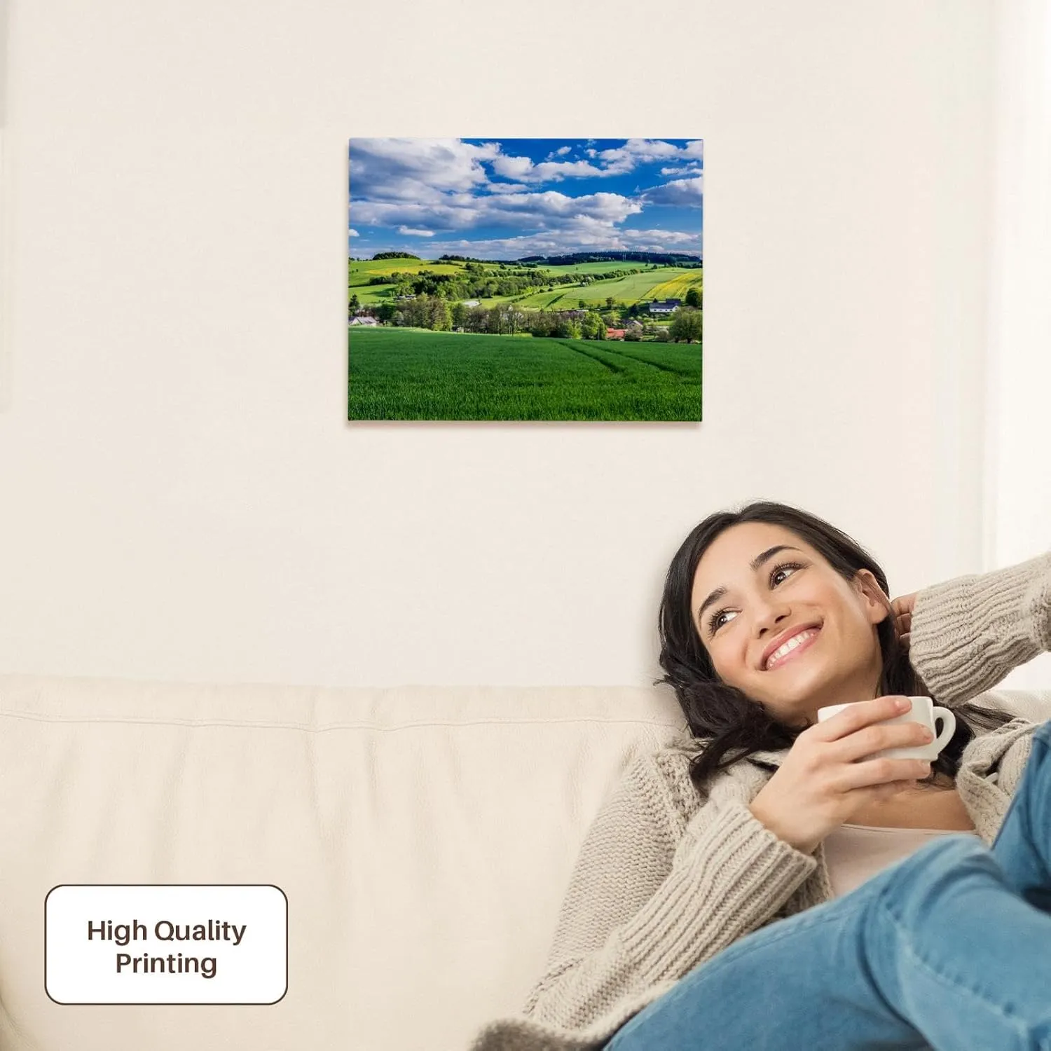 3dRose, Czech Republic, Bohemia, Spring Farm Fields., Museum Grade Canvas Wrap 14x11