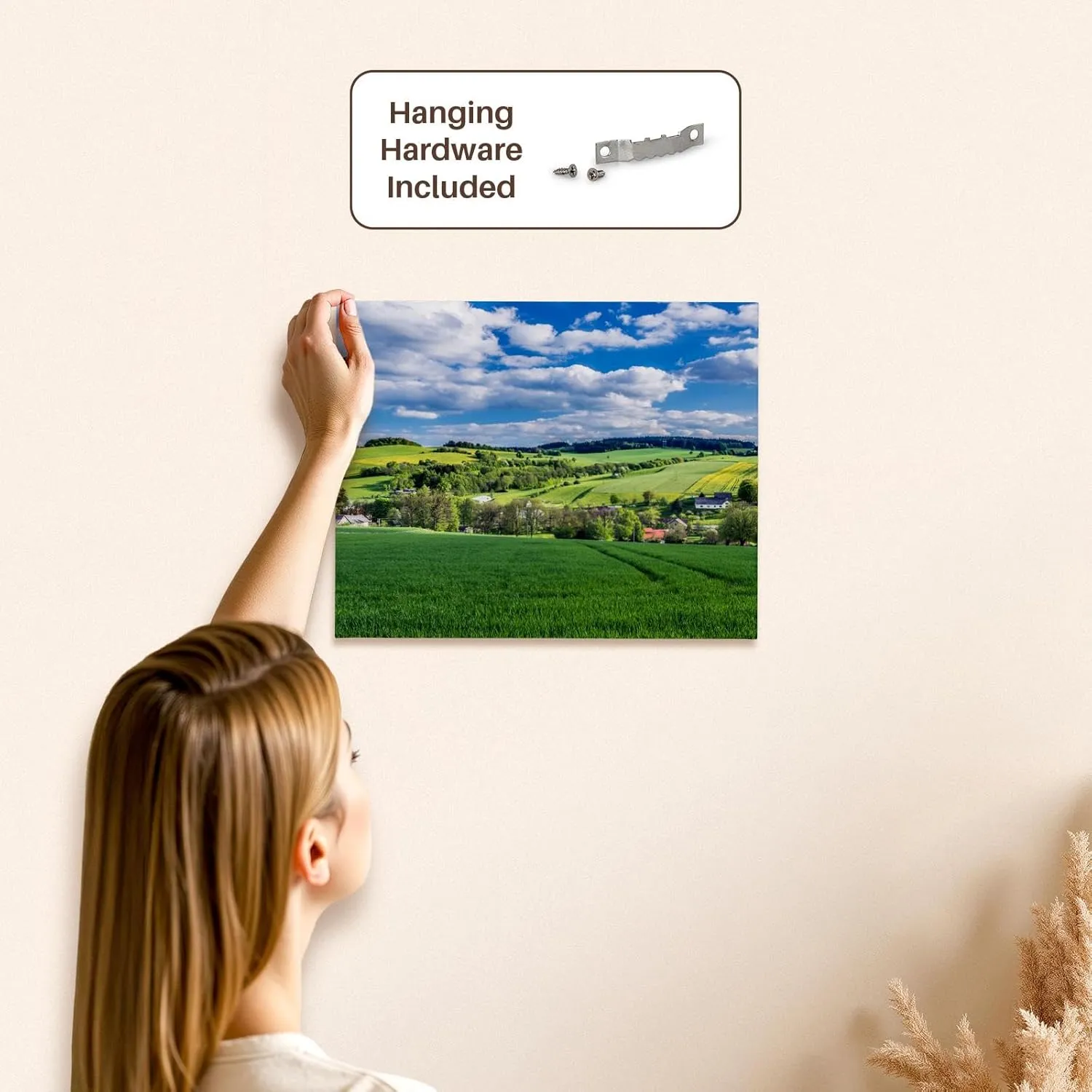 3dRose, Czech Republic, Bohemia, Spring Farm Fields., Museum Grade Canvas Wrap 14x11