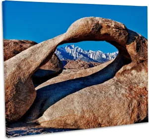 3dRose, Mobius Arch Framing Mt. Whitney in Long Pine, California, USA, Museum Grade Canvas Wrap 10x8