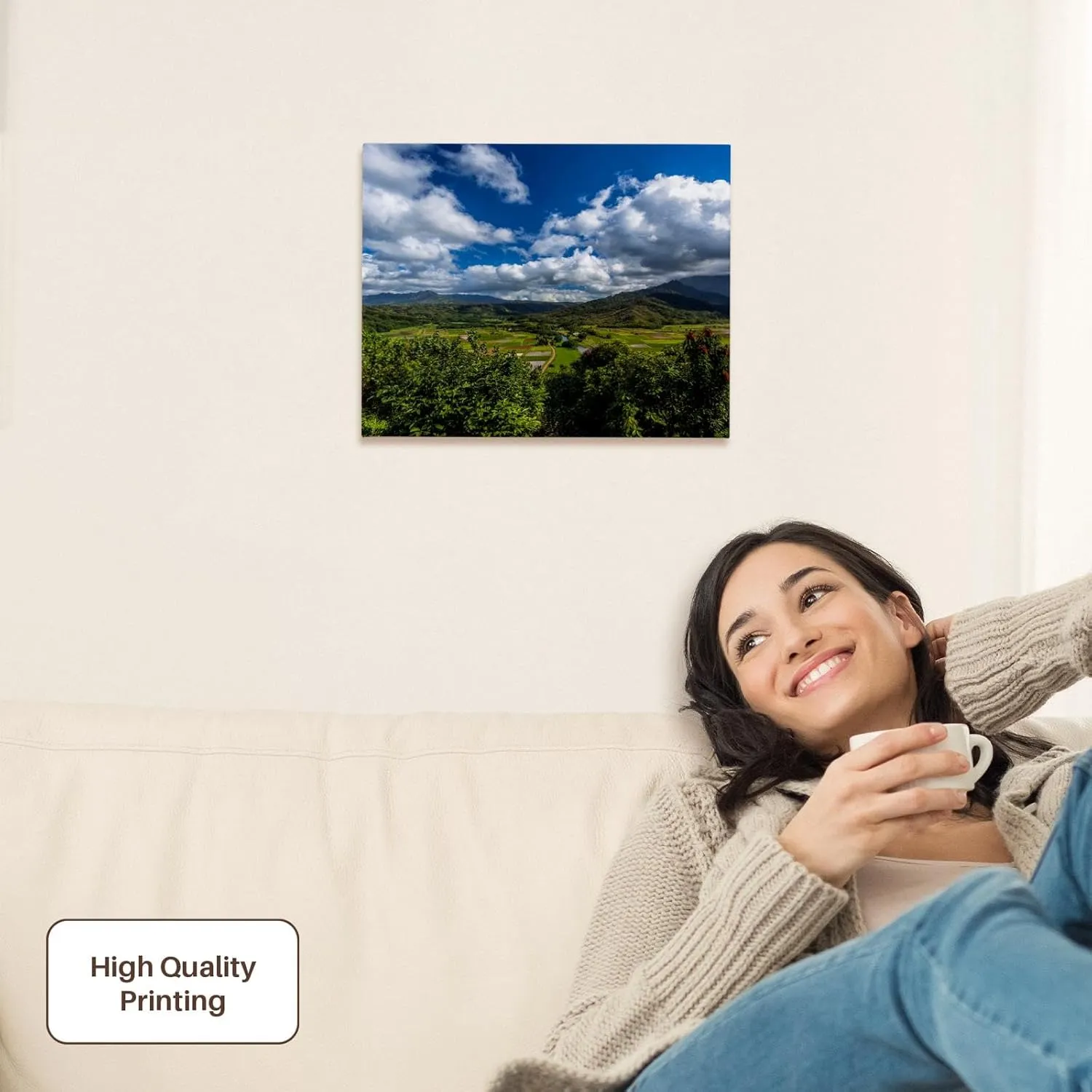 3dRose, Overlooking the taro fields of Hanalei, HI, Museum Grade Canvas Wrap 14x11