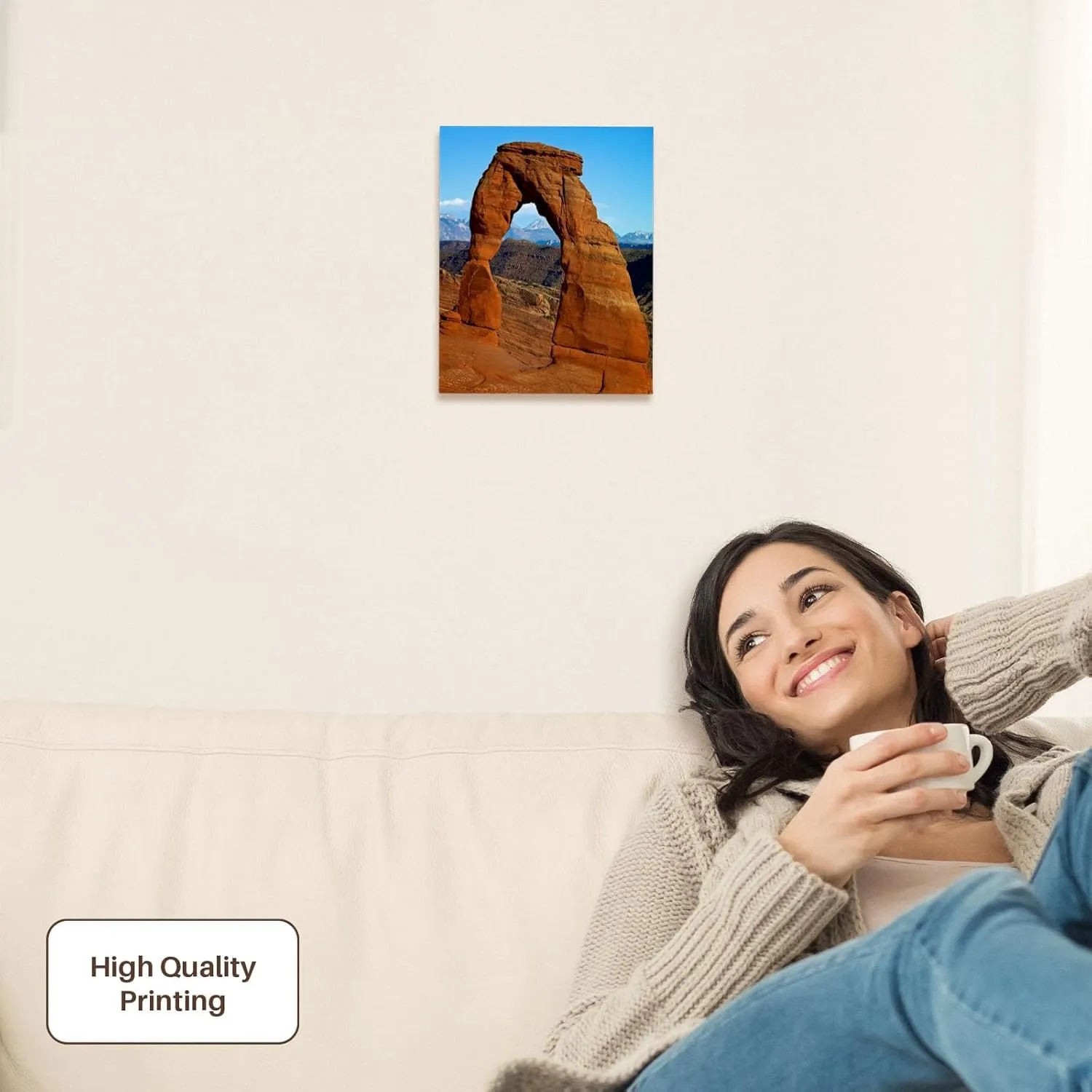 3dRose, USA, Utah, Arches. Delicate Arch., Museum Grade Canvas Wrap 8x10