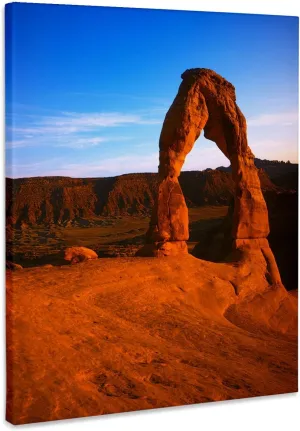3dRose, USA, Utah, Arches NP, Delicate Arch, Museum Grade Canvas Wrap 16x20