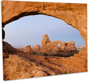 3dRose, Utah, Arches NP, Turret Arch, North Window - US45 RTI0047 - Rob Tilley, Museum Grade Canvas Wrap 20x16