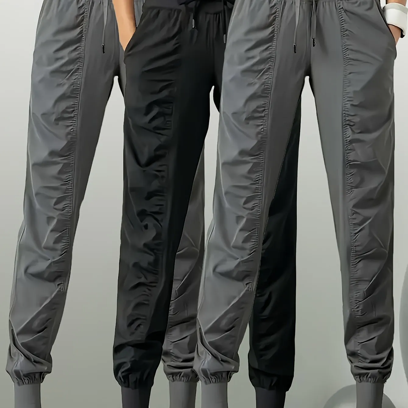 3pcs Women's Quick-Dry Tracksuit Pants with Drawstring