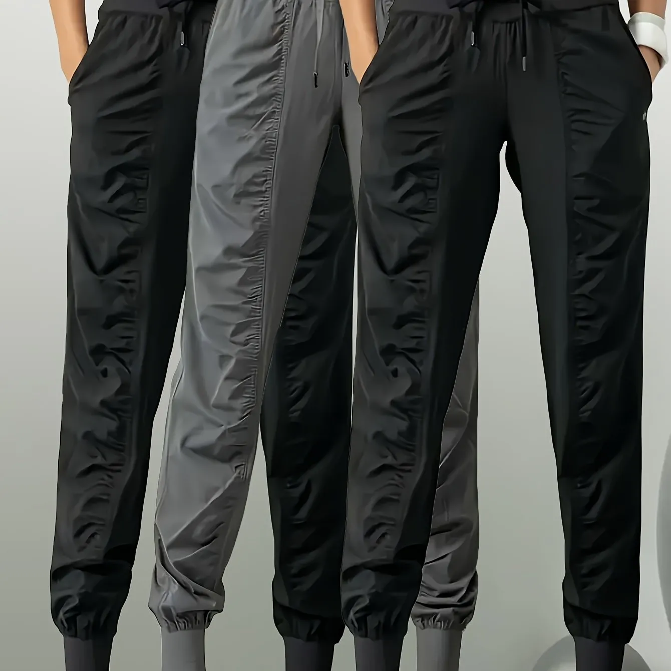 3pcs Women's Quick-Dry Tracksuit Pants with Drawstring