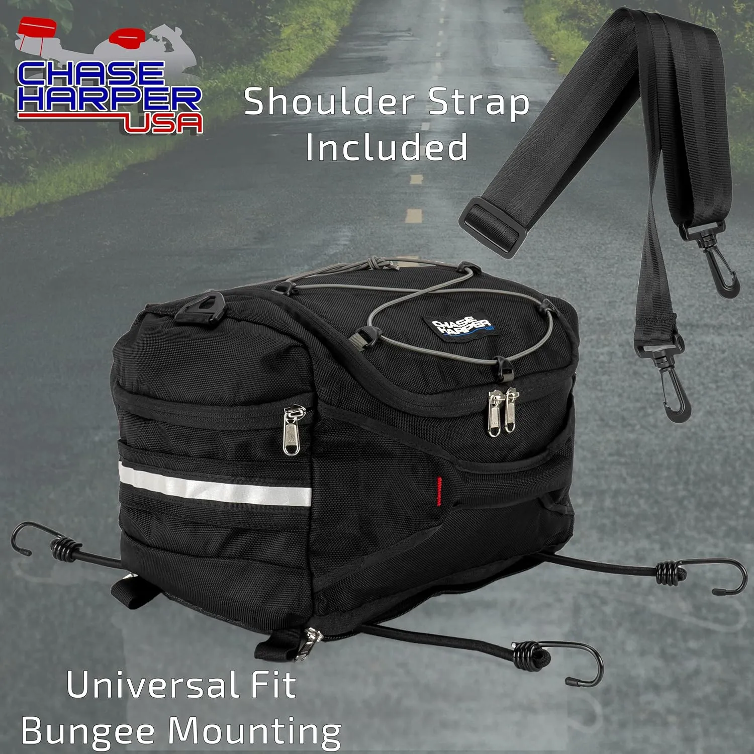 4200 Hideaway Tail Trunk - Water-Resistant, Tear-Resistant, Industrial Grade Ballistic Nylon with Adjustable Bungee Mounting System for Universal Fit - Black