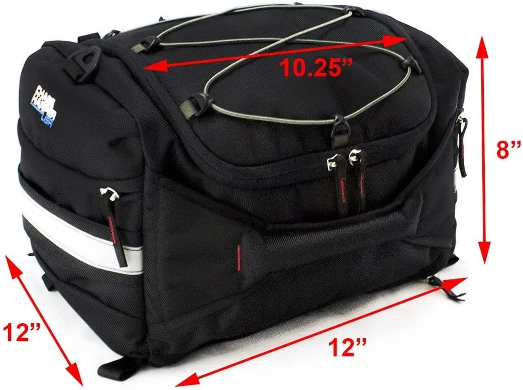 4200 Hideaway Tail Trunk - Water-Resistant, Tear-Resistant, Industrial Grade Ballistic Nylon with Adjustable Bungee Mounting System for Universal Fit - Black