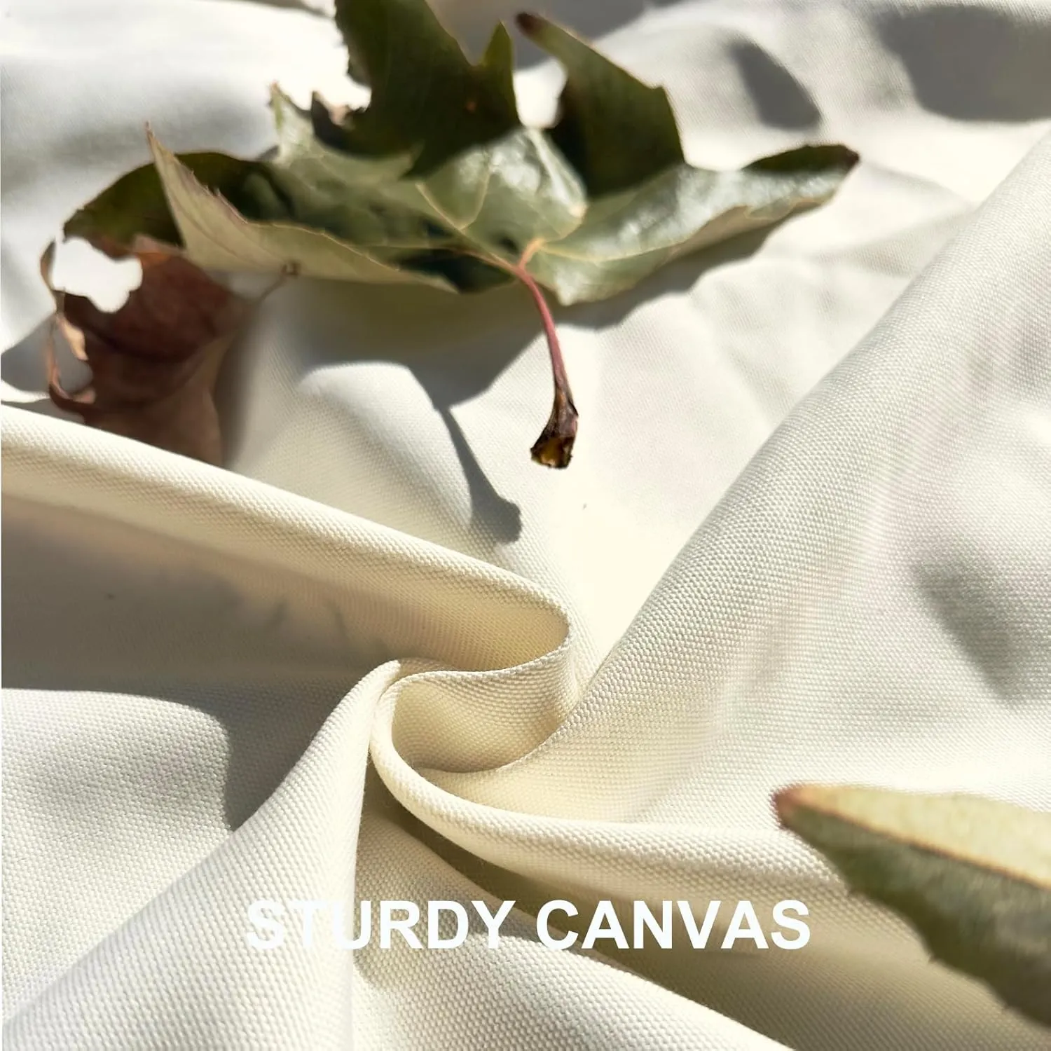 4'9" x 6'3" White Lightweight Water-Resistant Canvas Mat – Picnic, Outdoor, Beach, Park, Camping, Toy Mat
