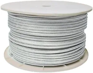 5047010 1/2 Inch x 600 Ft White Double Braid Nylon Rope Spool for Boats 50-47010