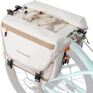 ABORON 40 L Waterproof Bicycle Pannier Bag, Dual-Side Rack Trunk with 4 Straps, 230D Polyester & 800D Oxford Fabric, Removable Carry Handle