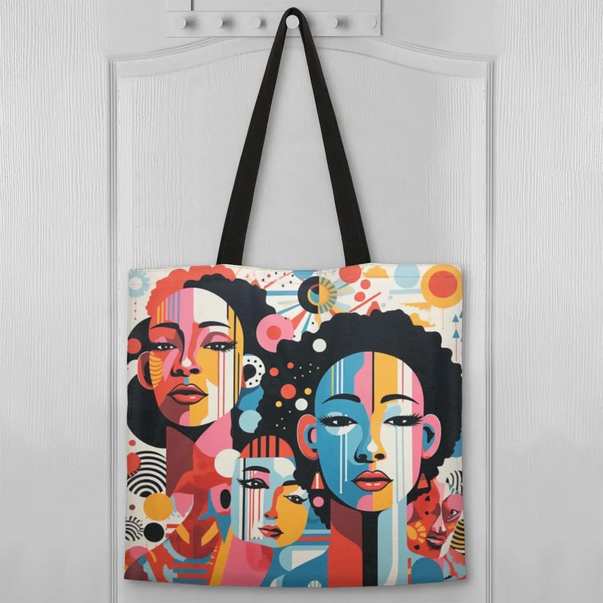 Abstract Ancient Prose Canvas Tote Bag for Women Men Stylish Tote Handbag Shoulder Bag Reusable Grocery Bag