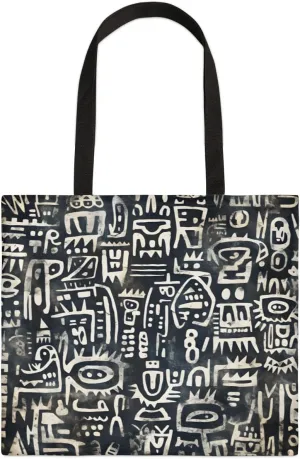 Abstract Ancient Prose Canvas Tote Bag for Women Men Stylish Tote Handbag Shoulder Bag Reusable Grocery Bag