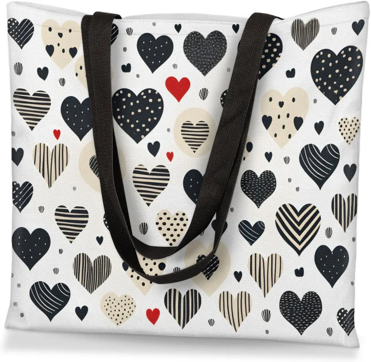 Abstract Ancient Prose Canvas Tote Bag for Women Men Stylish Tote Handbag Shoulder Bag Reusable Grocery Bag