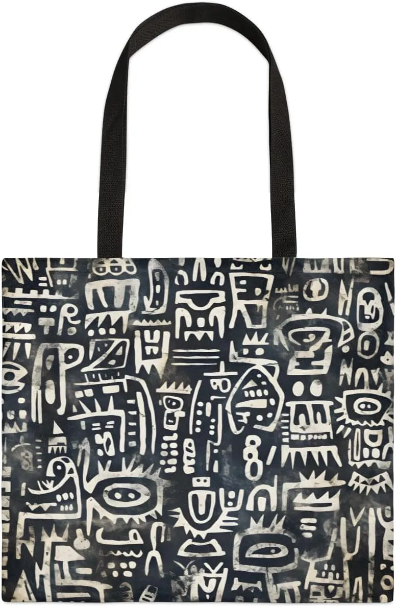 Abstract Ancient Prose Canvas Tote Bag for Women Men Stylish Tote Handbag Shoulder Bag Reusable Grocery Bag