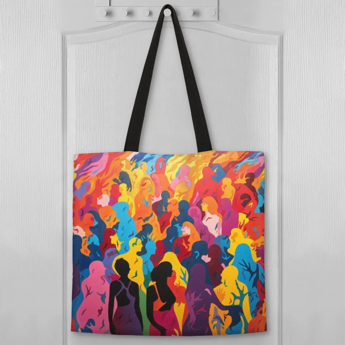 Abstract Ancient Prose Canvas Tote Bag for Women Men Stylish Tote Handbag Shoulder Bag Reusable Grocery Bag