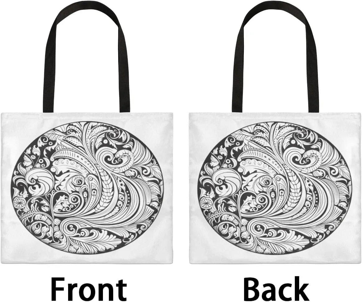 Abstract Rainbow Canvas Tote Bag for Women Men Stylish Tote Handbag Shoulder Bag Reusable Grocery Bag