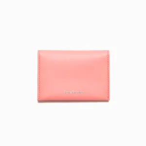Acne Studios Folded Leather Wallet Electric Pink