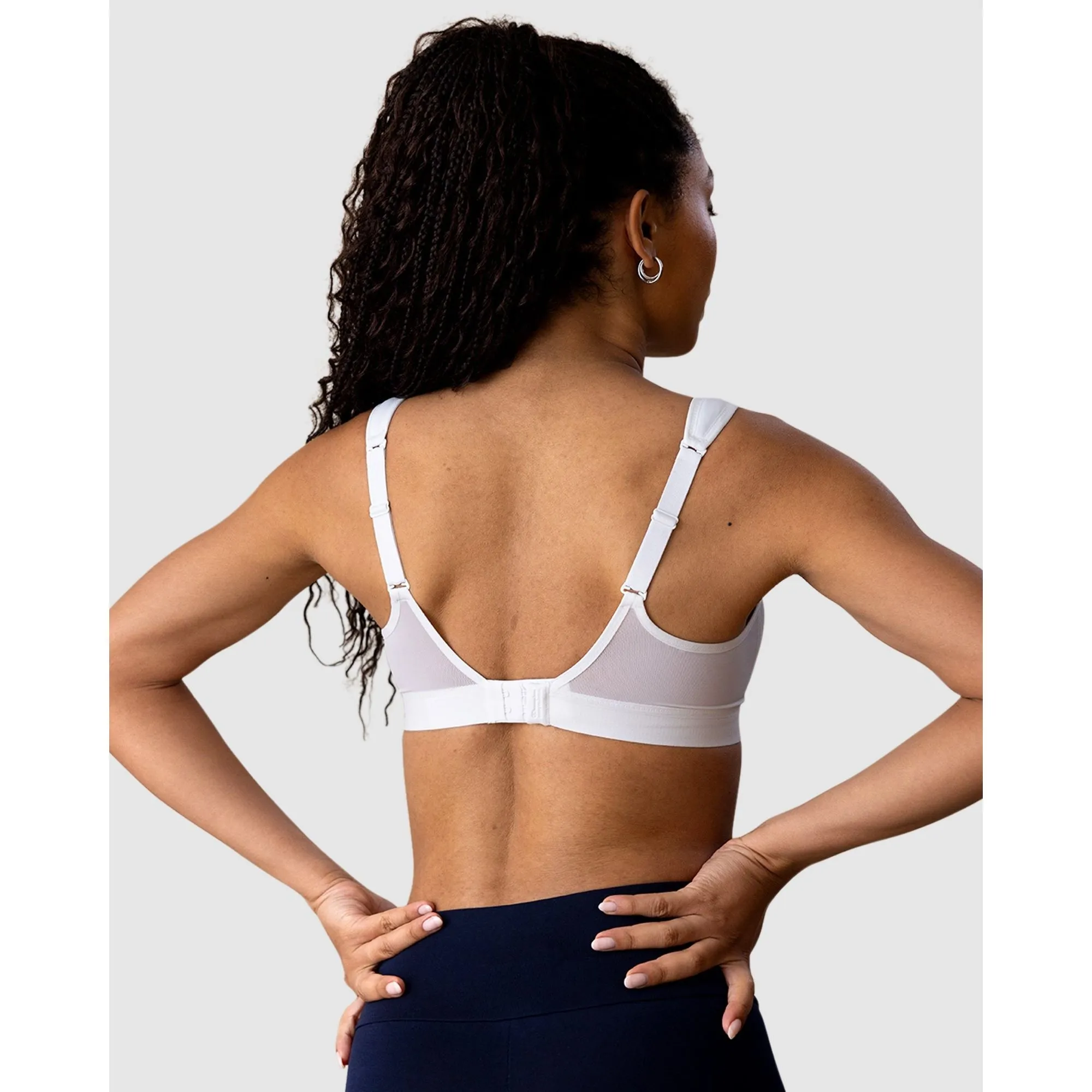 Active Classic Support Wirefree Sports Bra-White