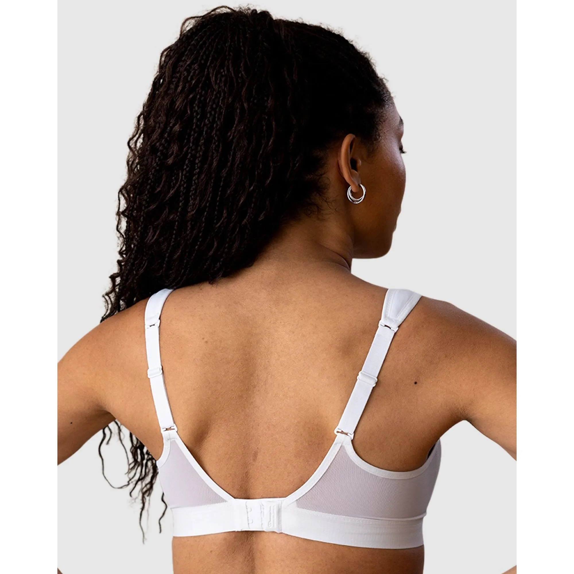 Active Classic Support Wirefree Sports Bra-White