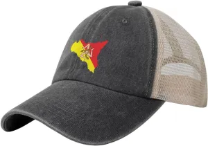 Adjustable Mesh Baseball Caps Snapback Mesh Back Hat Dad Cap Hat Vintage Washed Hat Breathable Sun Hats for Men Women