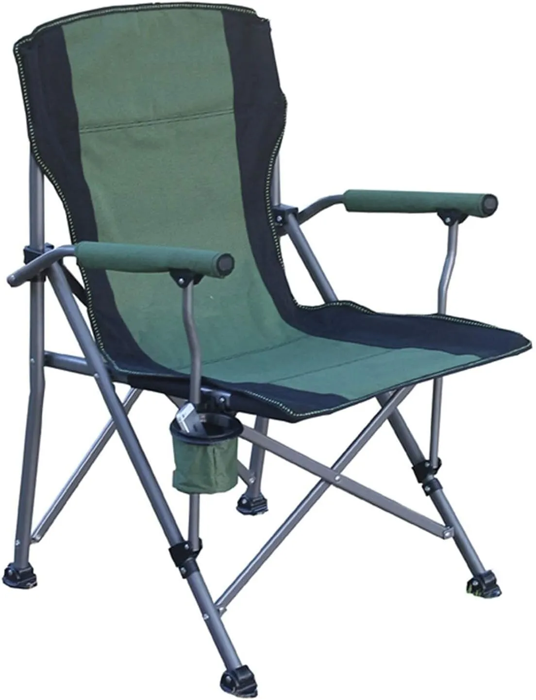 Adjustable Outdoor Folding Recliner Chair for Adults, Lightweight Lounge Chair with Cup Holder for Office, Beach, Camping