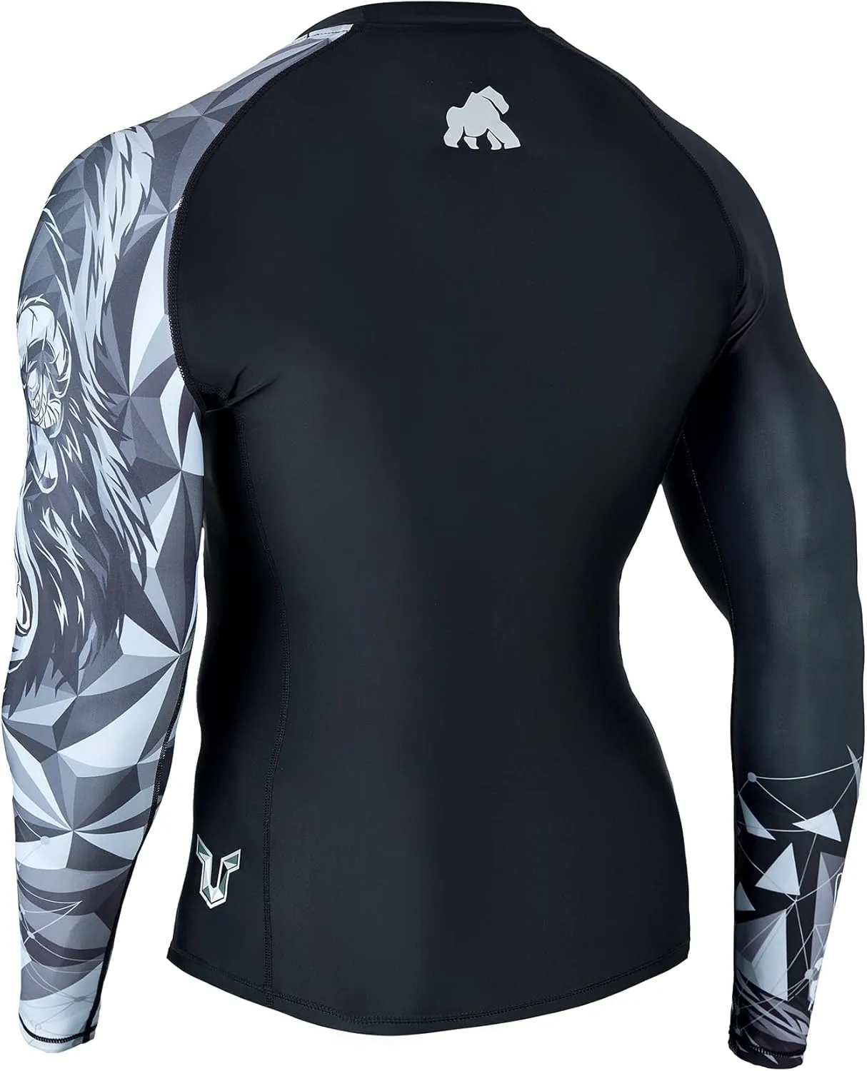 ADOREISM Quick-Dry Men's Long Sleeve Rash Guard UPF 50  Compression Swim Shirt