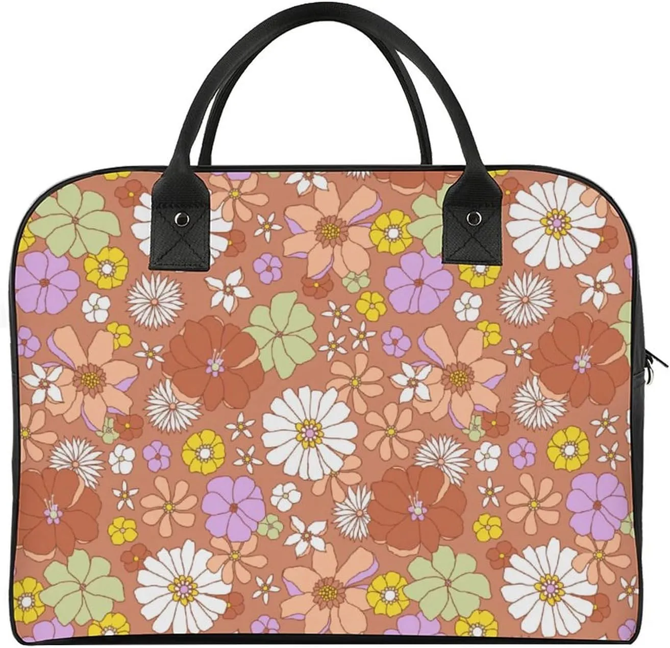 Adults Crossbody Nylon Gingerbread House Colorful Handbag for Travel 13" X 19" X 8"