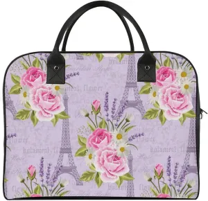 Adults Crossbody Nylon Lotus Florals Fashion Handbag for Business Trip 13" X 19" X 8"