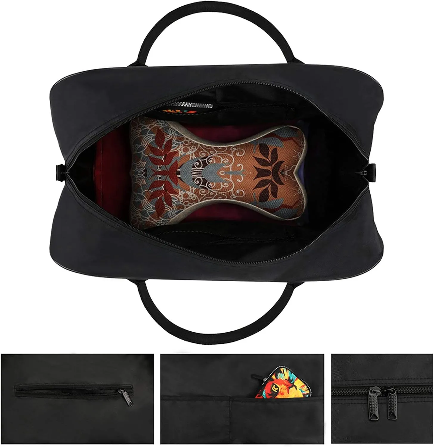 Adults Shoulder Nylon Sweet Floral Elegant Handbag for Traveling 13" X 19" X 8"