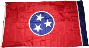 AES 5x8 Embroidered Sewn State of Tennessee 300D Solarmax Nylon Flag 5'x8' Grommets