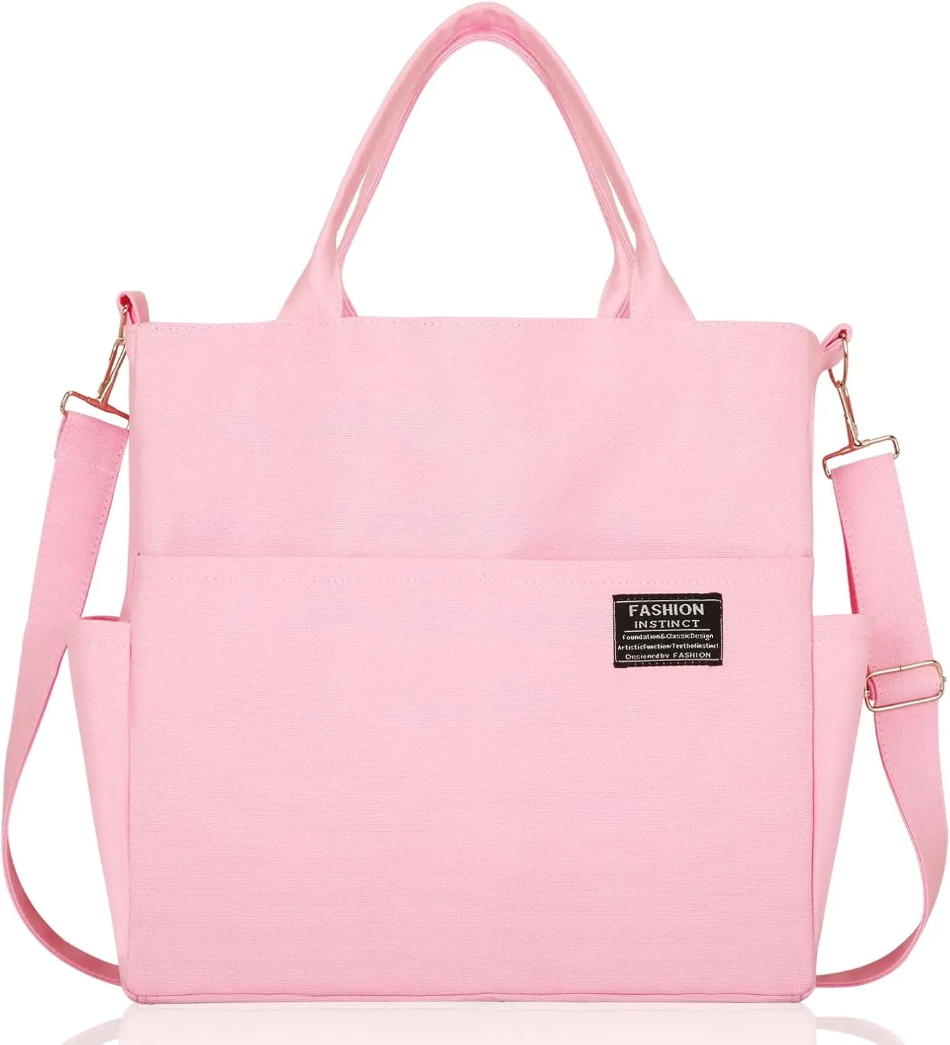 Afashor Women's Canvas Tote Bag Fashion Crossbody Handbag Large Capacity Travel Satchel