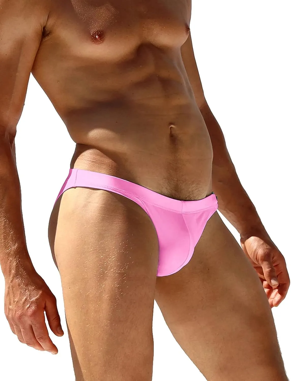 AIEOE Men’s Swim Briefs Low Rise Quick Dry Swimsuit Athletic Training Swimwear Hook and Eye