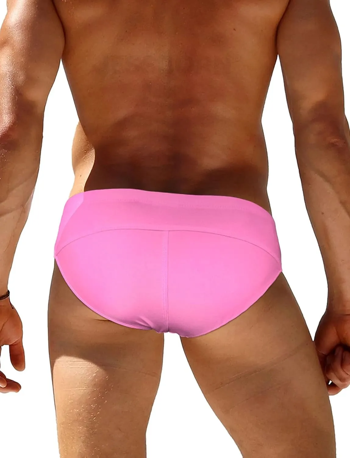 AIEOE Men’s Swim Briefs Low Rise Quick Dry Swimsuit Athletic Training Swimwear Hook and Eye