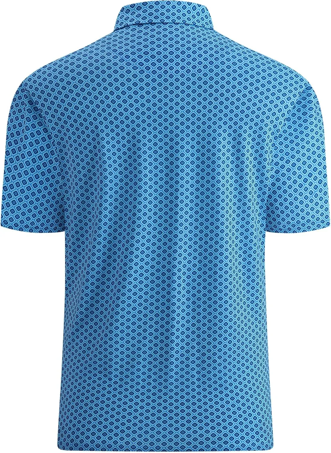 Alex Vando Mens Golf Shirt Moisture Wicking Quick-Dry Print Performance Polo Shirts for Men