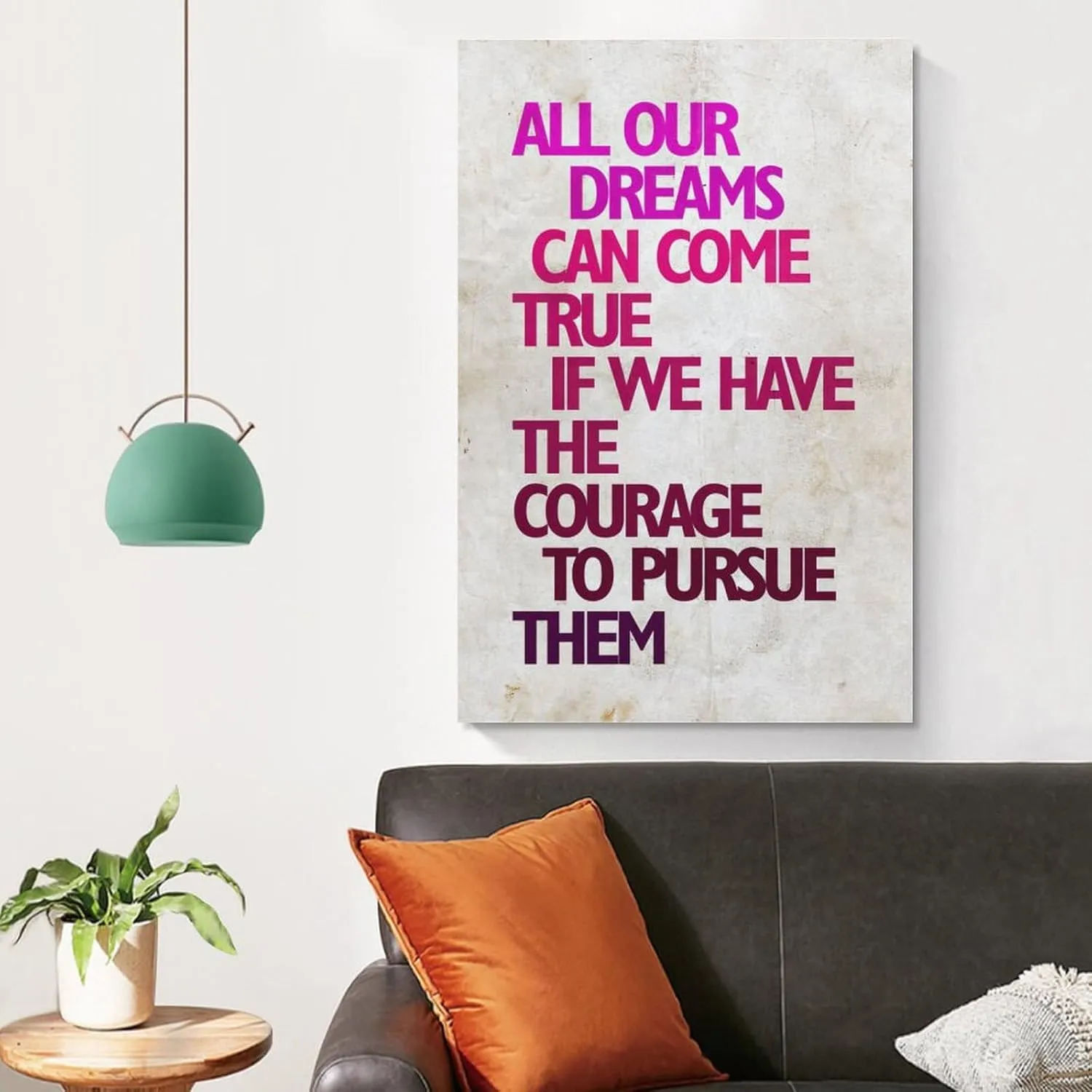 All Our Dreams Can Come True If We Have The Courage To Pursue Them, Canvas Wall Art Posters For Room Aesthetics And Decor Canvas Painting Wall Art Poster for Bedroom Living Room Decor 20x30inch(50x75c