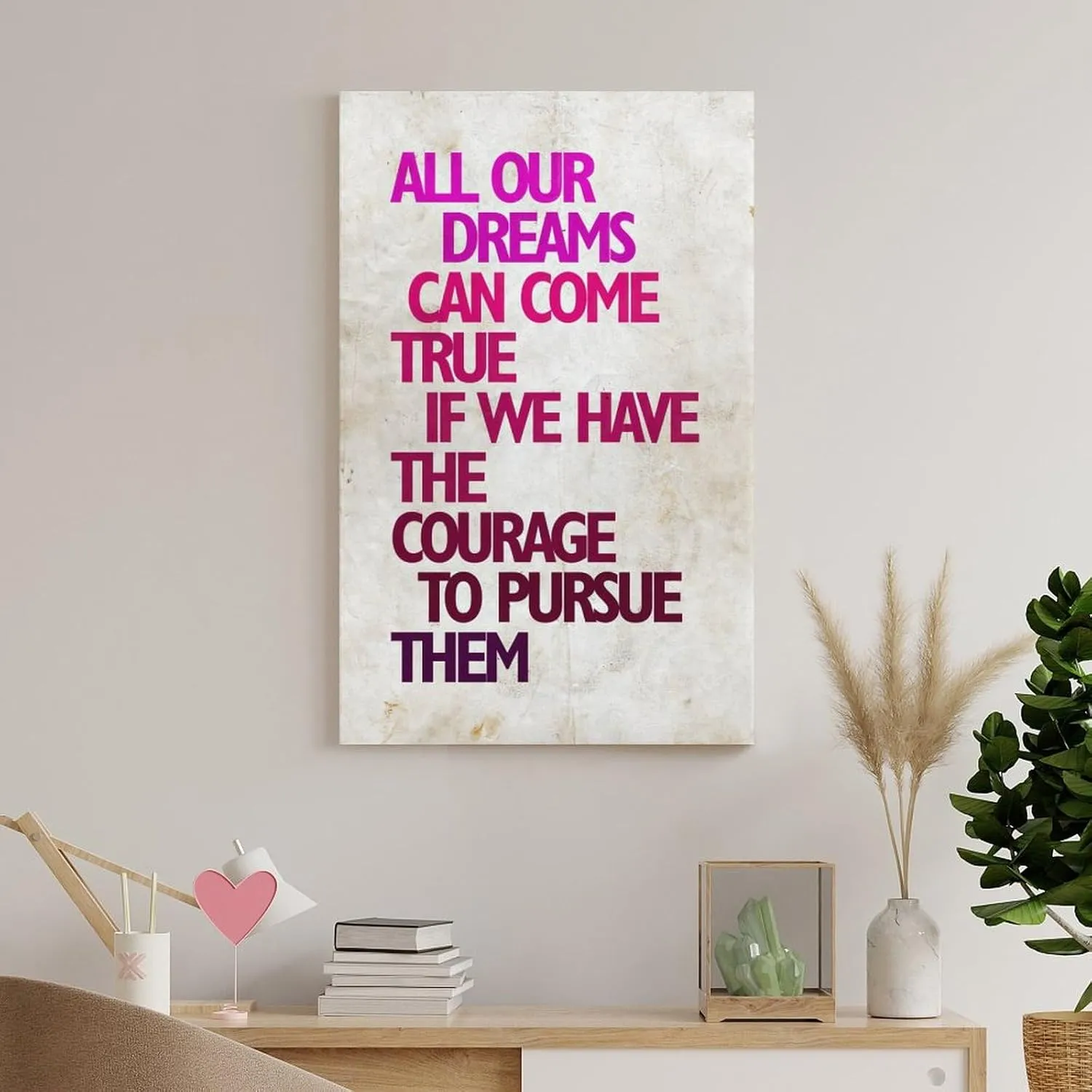 All Our Dreams Can Come True If We Have The Courage To Pursue Them, Canvas Wall Art Posters For Room Aesthetics And Decor Canvas Painting Wall Art Poster for Bedroom Living Room Decor 20x30inch(50x75c
