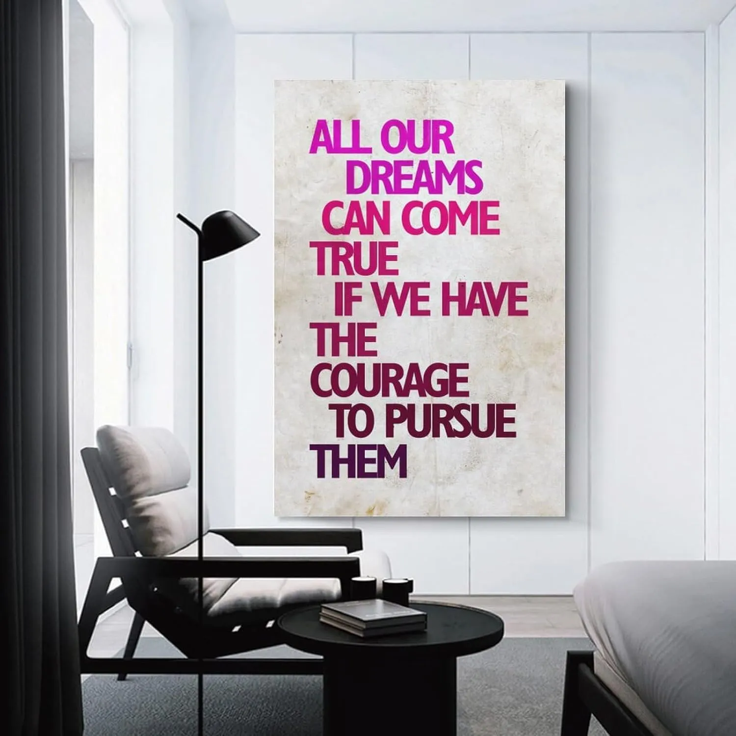 All Our Dreams Can Come True If We Have The Courage To Pursue Them, Canvas Wall Art Posters For Room Aesthetics And Decor Canvas Painting Wall Art Poster for Bedroom Living Room Decor 20x30inch(50x75c