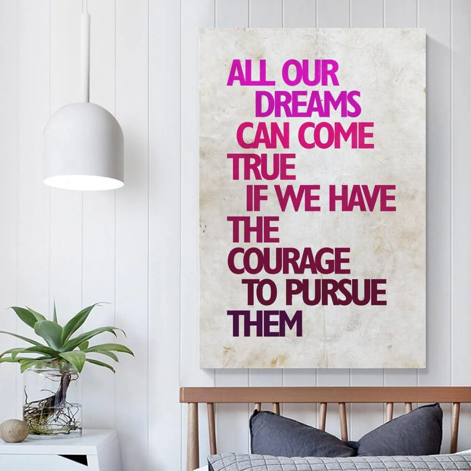 All Our Dreams Can Come True If We Have The Courage To Pursue Them, Canvas Wall Art Posters For Room Aesthetics And Decor Canvas Painting Wall Art Poster for Bedroom Living Room Decor 20x30inch(50x75c