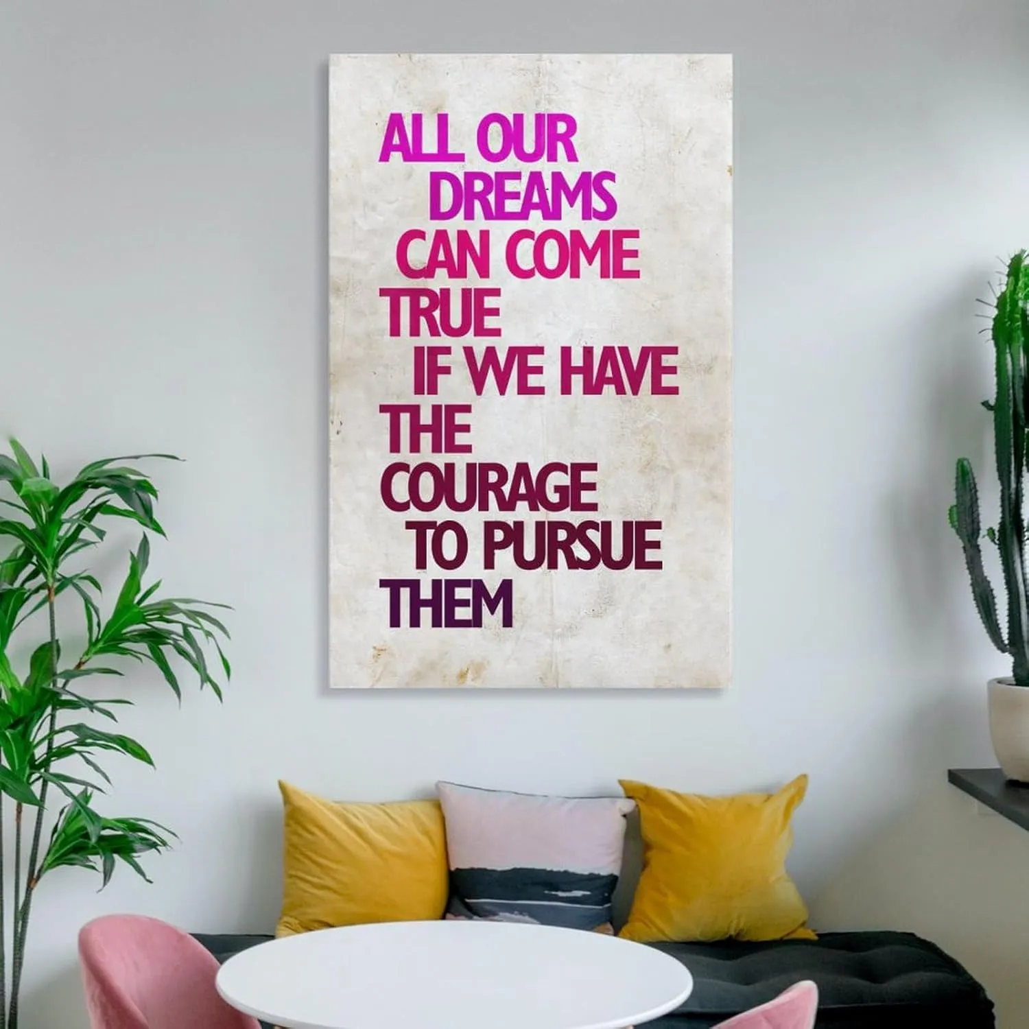 All Our Dreams Can Come True If We Have The Courage To Pursue Them, Canvas Wall Art Posters For Room Aesthetics And Decor Canvas Painting Wall Art Poster for Bedroom Living Room Decor 20x30inch(50x75c